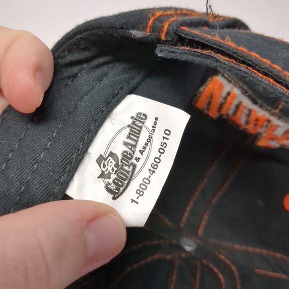 Sure Champ Vita Ferm Strapback Baseball Cap Black OS Adjustable George Andrie - Picture 9 of 9